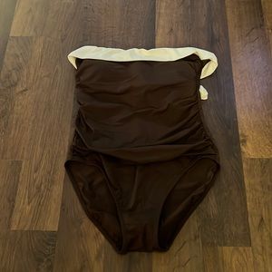 Ralph Lauren brown 1 piece bathing suit size 6